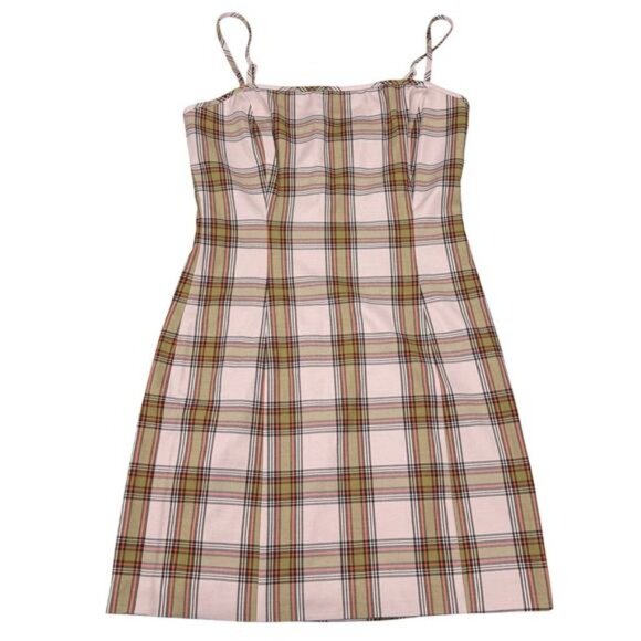 NWT SUNDAY BEST Aritzia Shimmer Plaid Mini Dress Sz 4 Bernice - Picture 2 of 7